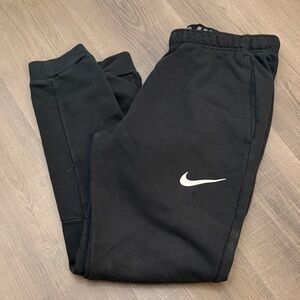 Nike Kids Black Sweatpants with White Logo